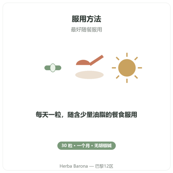 Dynveo 优化有机姜黄素 30 粒 使用方法 Paris Herba Barona