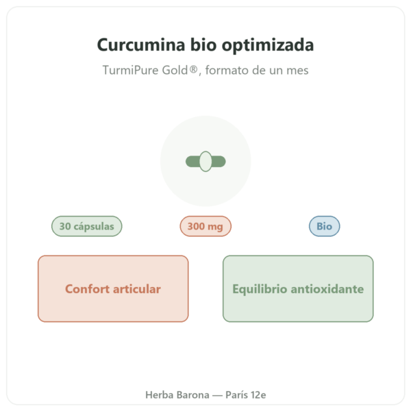 Curcumina bio optimizada 30 cápsulas – Dynveo presentación Paris Herba Barona