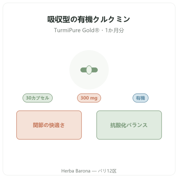 Dynveo 有機クルクミン(吸収型)30カプセル 商品紹介 Paris Herba Barona