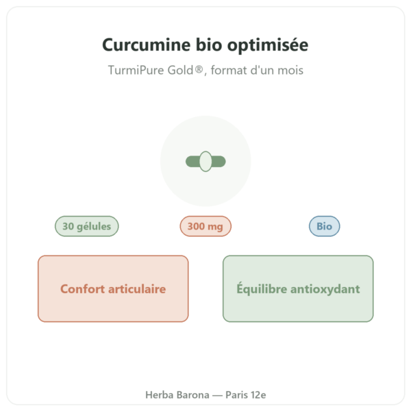 Curcumine Bio Optimisée Dynveo 30 gélules presentation Paris Herba Barona