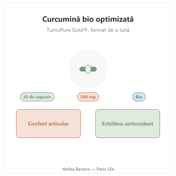 Curcumină bio optimizată 30 capsule – Dynveo prezentare Paris Herba Barona