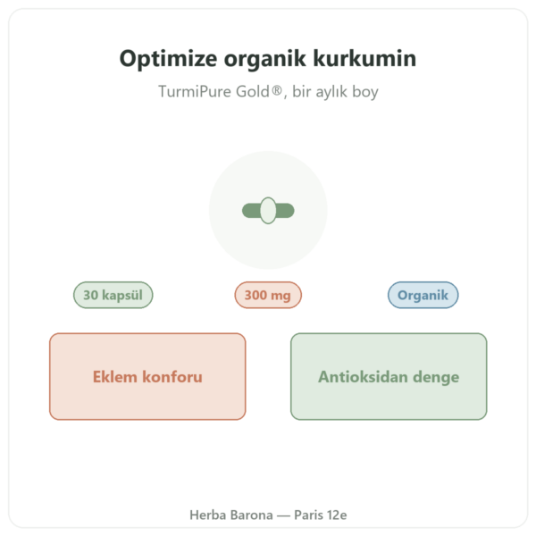 Optimize Organik Kurkumin 30 Kapsül – Dynveo tanıtım Paris Herba Barona