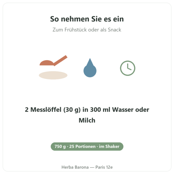 Daily Protein Nutripure Neutral 750 g Anwendung Paris Herba Barona