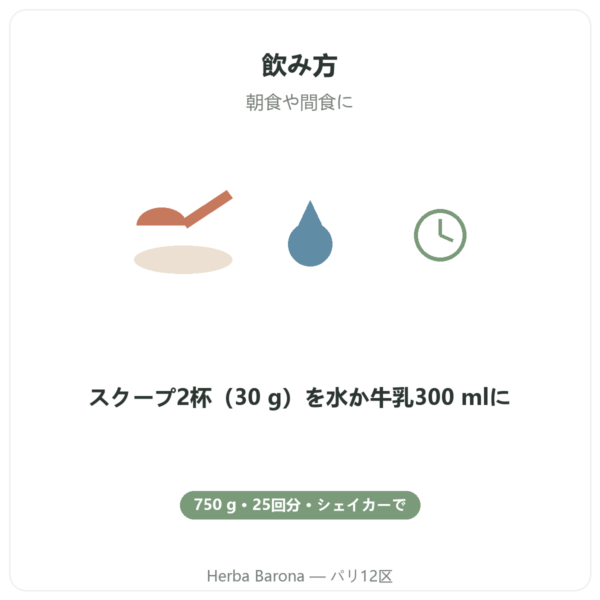 Daily Protein Nutripure ニュートラル 750 g 使い方 Paris Herba Barona