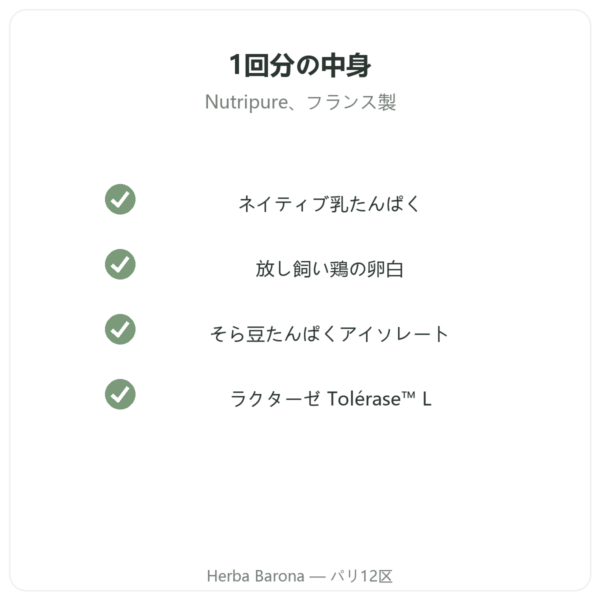 Daily Protein Nutripure ニュートラル 750 g 品質 Paris Herba Barona