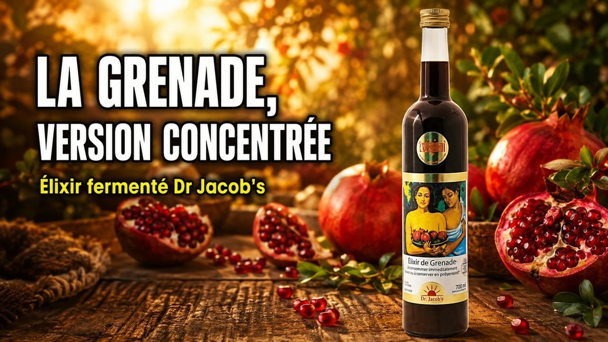 Βίντεο Ελιξίριο ζυμωμένου ροδιού Dr Jacobs – 500 ml – Naturamedicatrix Παρίσι Herba Barona