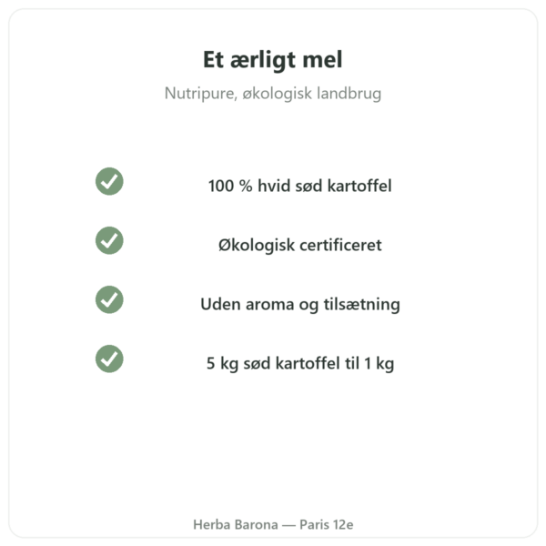 Økologisk sødkartoffelmel Nutripure – 750 g kvalitet Paris Herba Barona