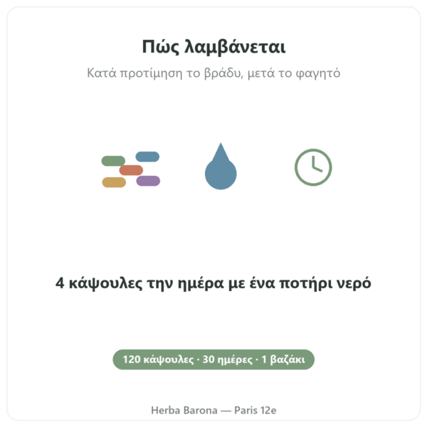 Τριγωνέλλα Nutripure – 120 κάψουλες τρόπος χρήσης Paris Herba Barona