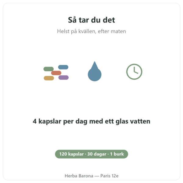 Bockhornsklöver Nutripure – 120 kapslar användning Paris Herba Barona