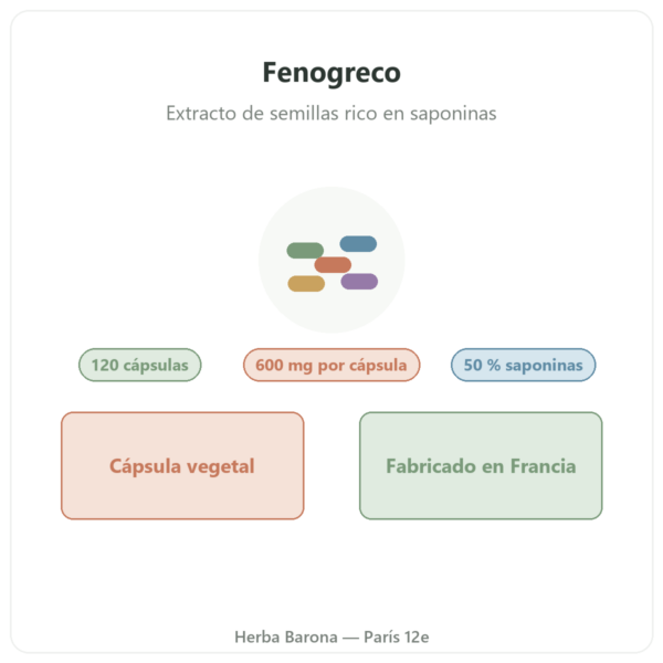 Fenogreco Nutripure – 120 cápsulas presentación Paris Herba Barona