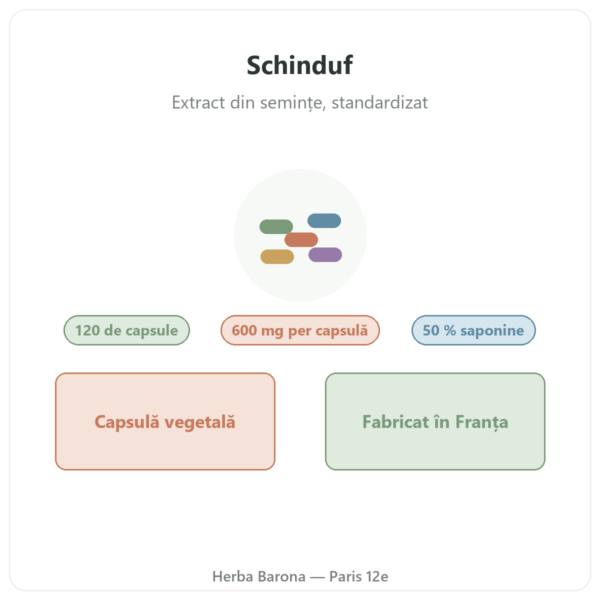 Schinduf Nutripure – 120 capsule prezentare Paris Herba Barona