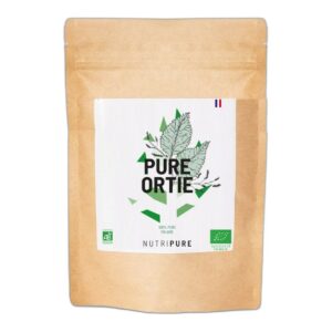 Feuilles d'ortie bio en poudre Nutripure 5 g par dose sachet 150 g Paris Herba Barona