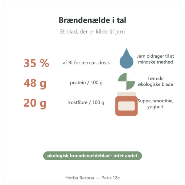 Økologiske brændenældeblade i pulver Nutripure – 150 g fordele og fakta Paris Herba Barona