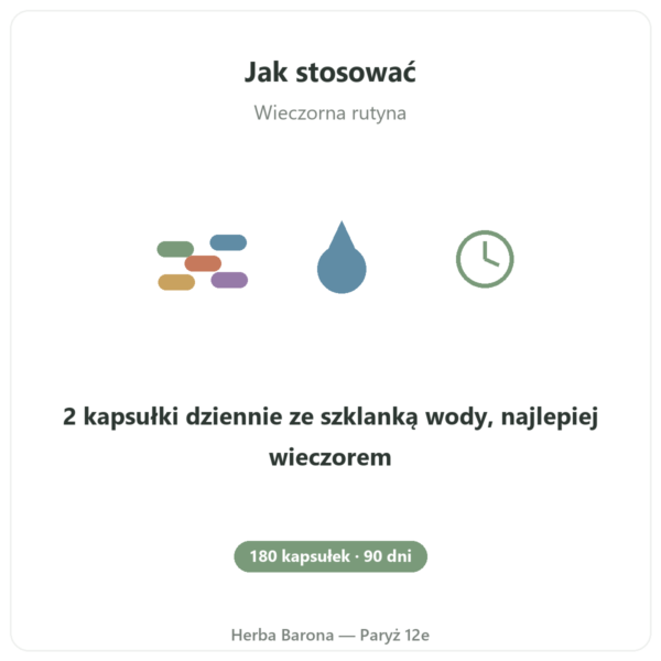 GABA Nutripure – 180 kapsułek stosowanie Paris Herba Barona