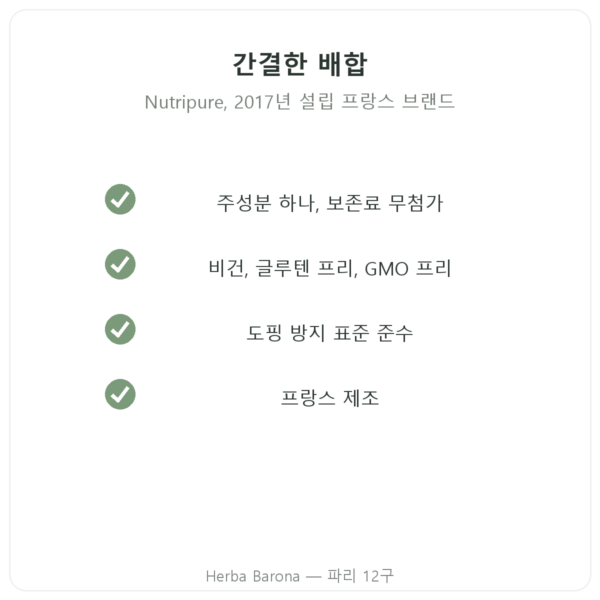 GABA Nutripure – 180캡슐 품질 Paris Herba Barona