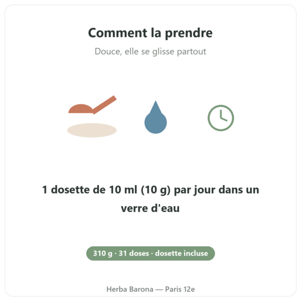 Glycine cristallisée Nutripure 310 g mode d'emploi Paris Herba Barona