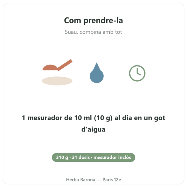 Glicina cristal·litzada Nutripure 310 g mode d'ús Paris Herba Barona