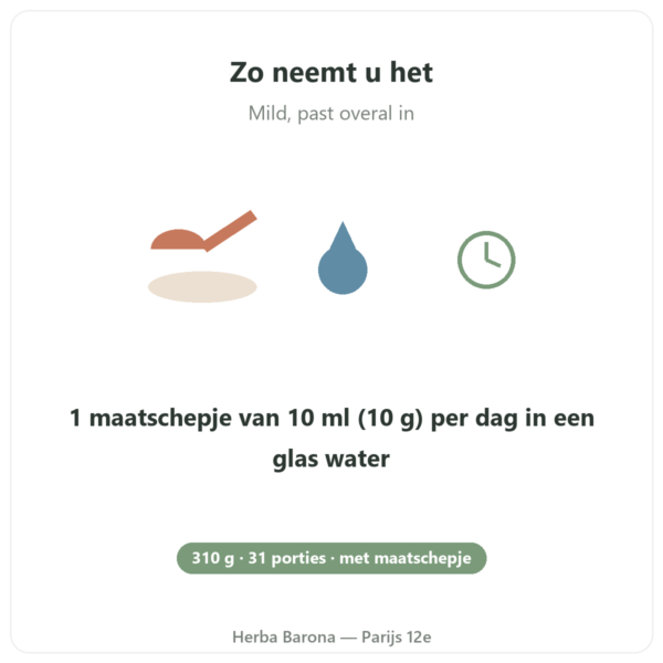 Gekristalliseerde glycine Nutripure 310 g gebruik Paris Herba Barona