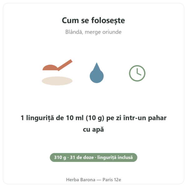 Glicină cristalizată Nutripure 310 g mod de utilizare Paris Herba Barona