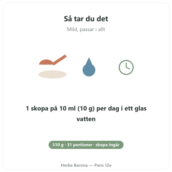 Kristalliserat glycin Nutripure 310 g användning Paris Herba Barona