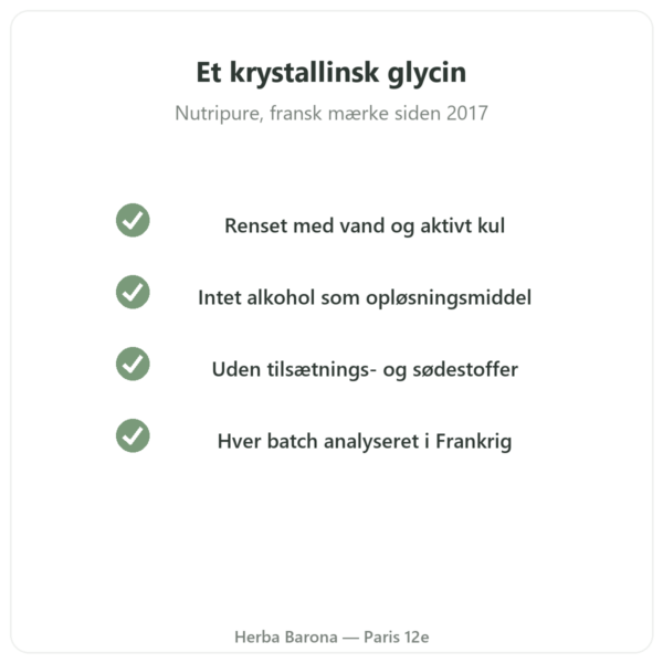 Krystallinsk glycin Nutripure 310 g kvalitet Paris Herba Barona
