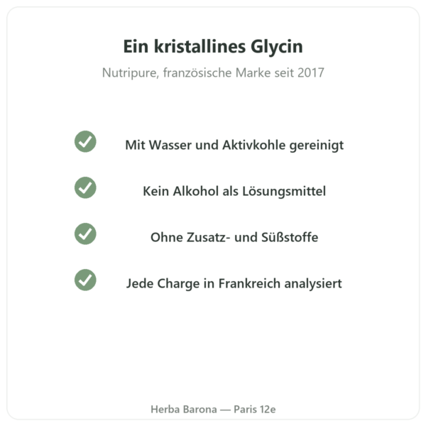 Kristallines Glycin Nutripure 310 g Qualität Paris Herba Barona