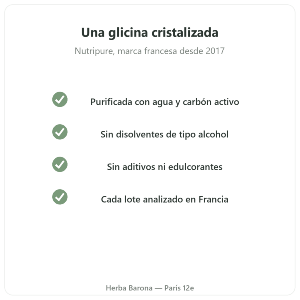 Glicina cristalizada Nutripure 310 g calidad Paris Herba Barona