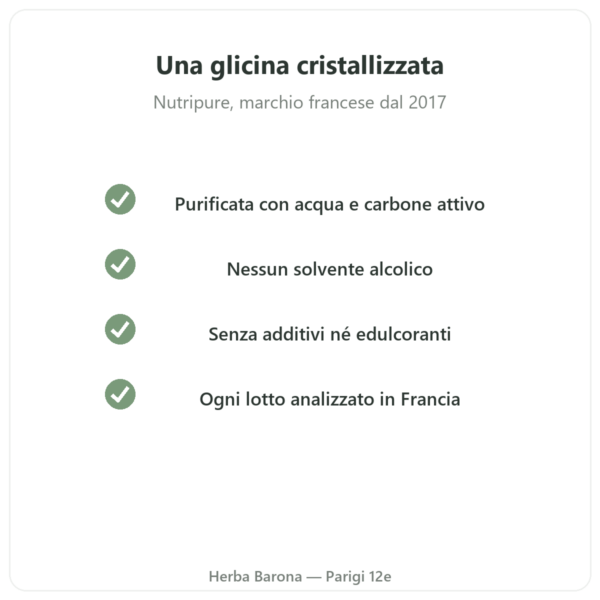 Glicina cristallizzata Nutripure 310 g qualità Paris Herba Barona