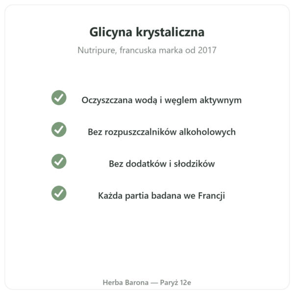 Glicyna krystaliczna Nutripure 310 g jakość Paris Herba Barona