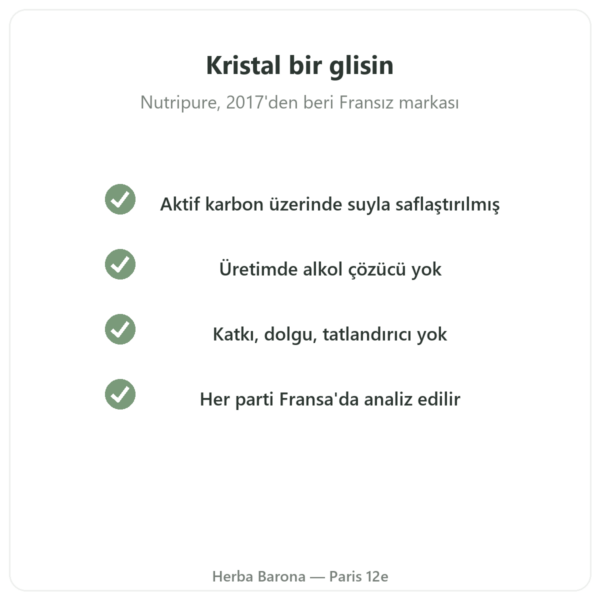 Kristal Glisin Nutripure 310 g kalite Paris Herba Barona
