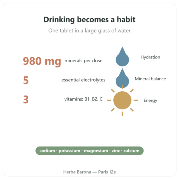 Hydrapure Electrolytes Nutripure – red berries – 30 tablets benefits and key facts Paris Herba Barona