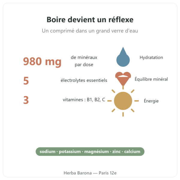 Hydrapure électrolytes fruits rouges Nutripure bienfaits Paris Herba Barona