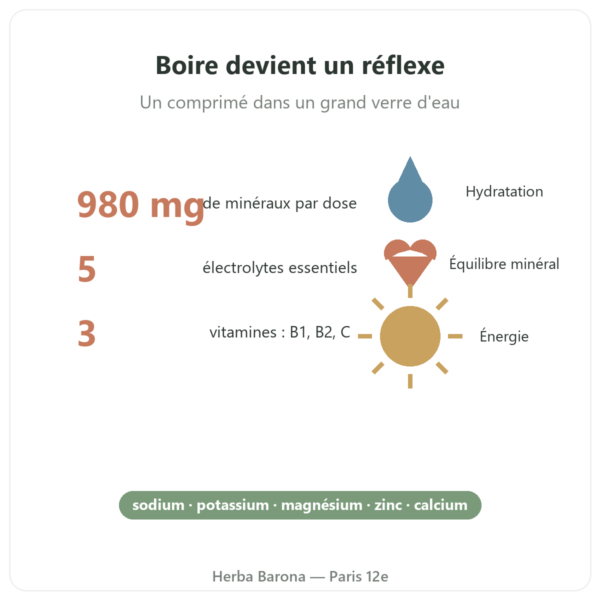 Hydrapure électrolytes fruits rouges Nutripure bienfaits Paris Herba Barona