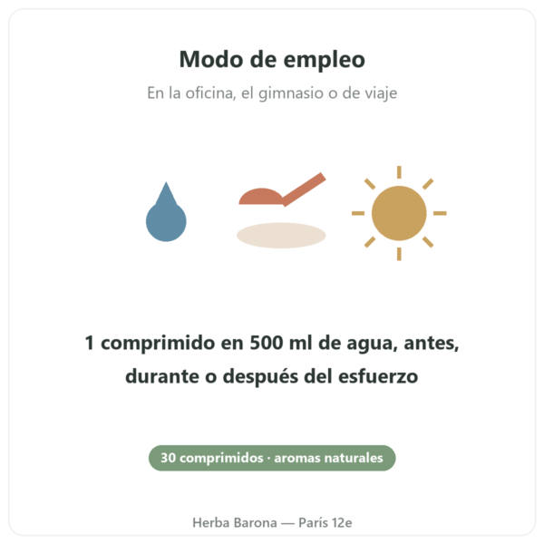 Hydrapure electrolitos Nutripure – frutos rojos – 30 comprimidos modo de uso Paris Herba Barona