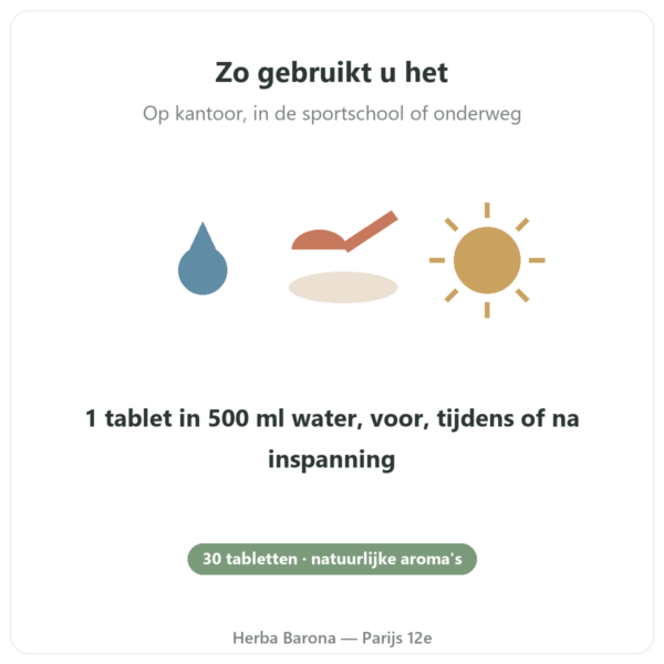Hydrapure elektrolyten Nutripure – rode vruchten – 30 bruistabletten gebruik Paris Herba Barona