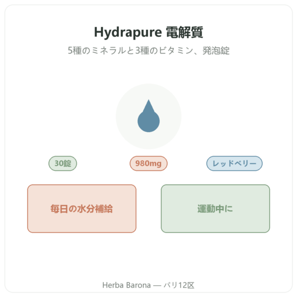 Hydrapure 電解質 Nutripure レッドベリー味 30錠 商品紹介 Paris Herba Barona