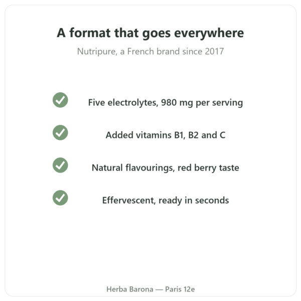 Hydrapure Electrolytes Nutripure – red berries – 30 tablets quality Paris Herba Barona