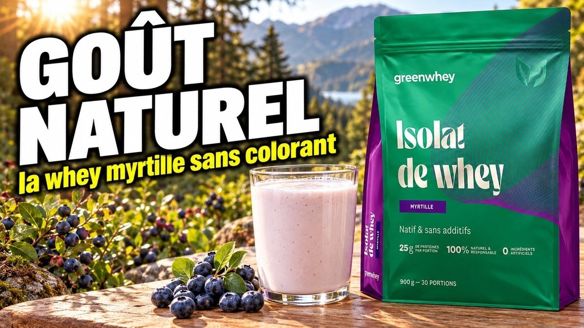 Vidéo Isolat de Whey Myrtille Greenwhey Isolat de Whey Native Myrtille Greenwhey 900 g Paris Herba Barona