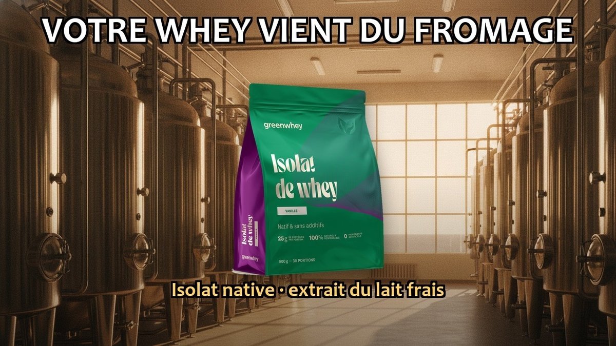 Vidéo Isolat de Whey Native Vanille Greenwhey 900 g Paris Herba Barona