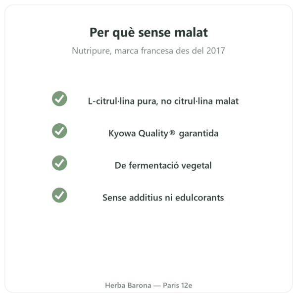 L-Citrul·lina BioKyowa® Nutripure – 220 g qualitat Paris Herba Barona