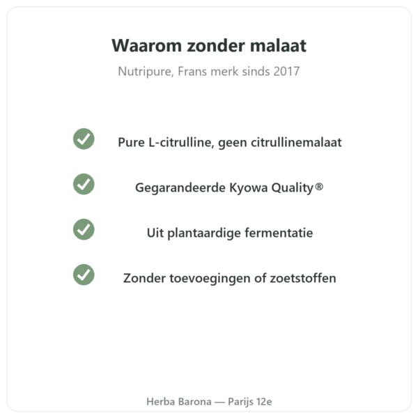 L-Citrulline BioKyowa® Nutripure – 220 g kwaliteit Paris Herba Barona