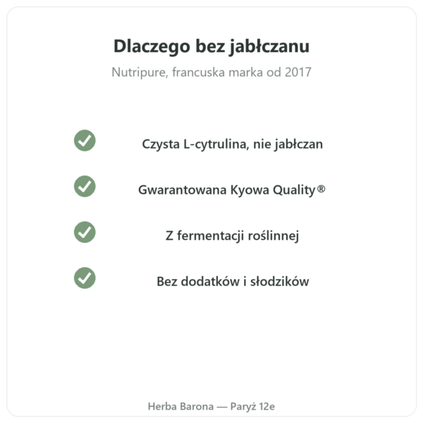 L-Cytrulina BioKyowa® Nutripure – 220 g jakość Paris Herba Barona