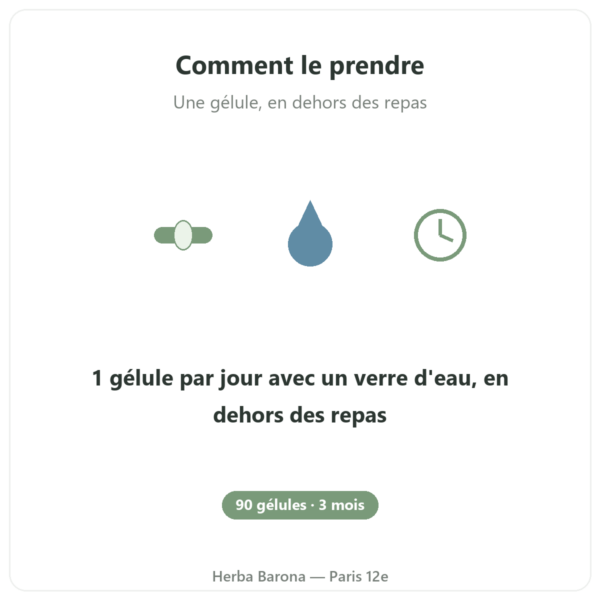L-Tryptophane Nutripure 90 gélules mode d'emploi Paris Herba Barona