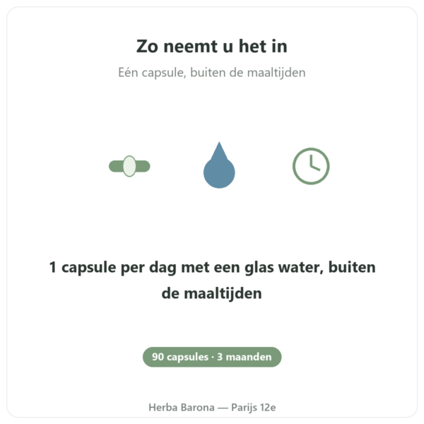 L-Tryptofaan Nutripure 90 capsules gebruik Paris Herba Barona