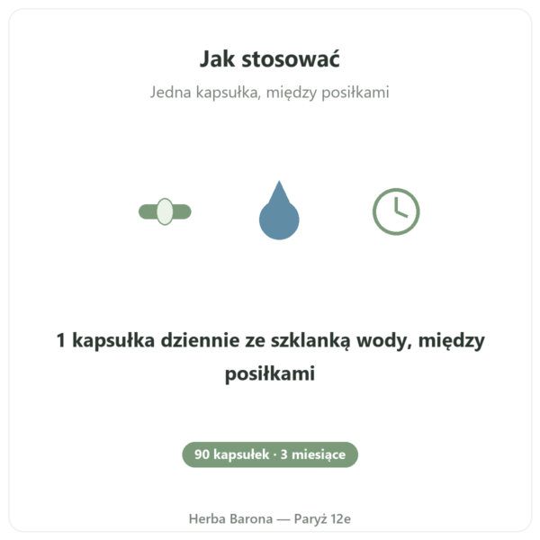 L-Tryptofan Nutripure 90 kapsułek stosowanie Paris Herba Barona