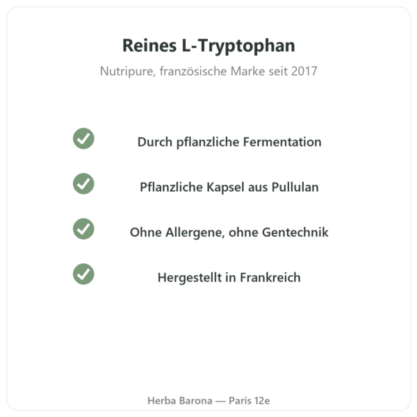 L-Tryptophan Nutripure 90 Kapseln Qualität Paris Herba Barona