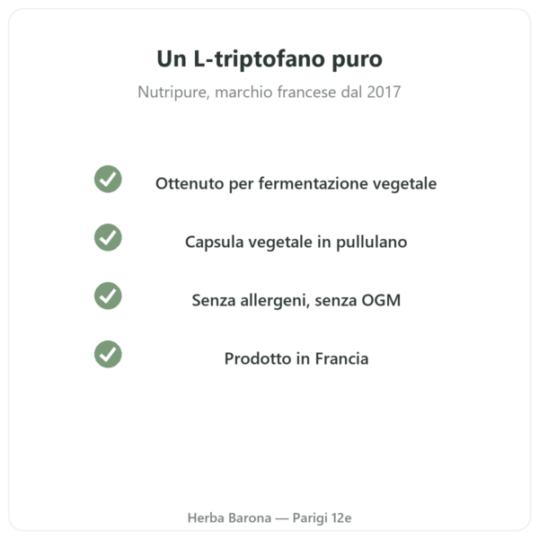 L-Triptofano Nutripure 90 capsule qualità Paris Herba Barona