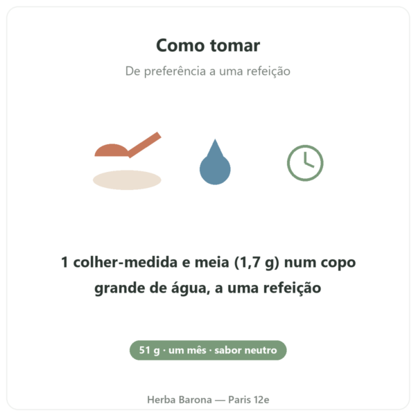 Magnésio³ em pó Nutripure 51 g modo de usar Paris Herba Barona