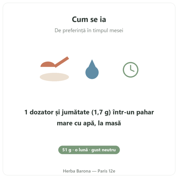 Magneziu³ pudră Nutripure 51 g mod de utilizare Paris Herba Barona