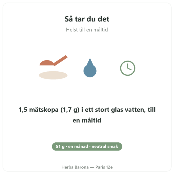 Magnesium³ pulver Nutripure 51 g användning Paris Herba Barona